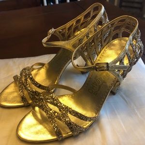 2006 Collection - Ferragamo Gold Glitter Heels